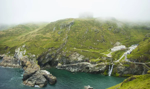 Nebel Der Kornwand Tintagel Vereinigtes Königreich — Stockfoto