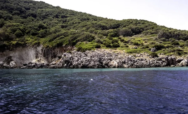 Yunan Kıyı Şeridi Zakynthos Zante Adası Yunanistan — Stok fotoğraf