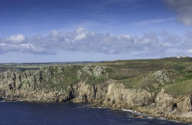Cornish okyanus - görünüm kertenkele noktası, Cornwall, Büyük Britanya