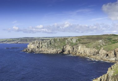 Cornish okyanus - görünüm kertenkele noktası, Cornwall, Büyük Britanya