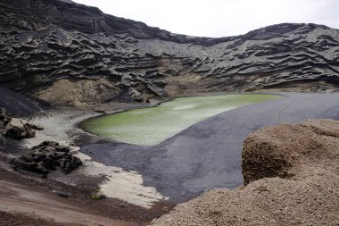 Yeşil göle - Lago Verde / El Golfo / Lanzarote / Kanarya Adaları