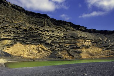 Yeşil göle - Lago Verde / El Golfo / Lanzarote / Kanarya Adaları