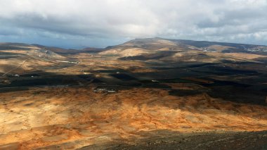 Bölge - volkan görünümünden - Lanzarote, Kanarya Adaları, İspanya teguise