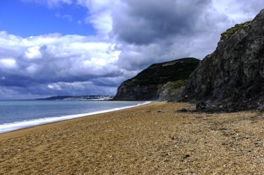 Günbatımı Devon Jurassic Coast, Dorset, İngiltere