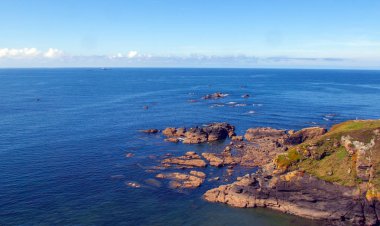 Cornish okyanus - görünüm üzerinden kertenkele Point / Cornwall, Büyük Britanya