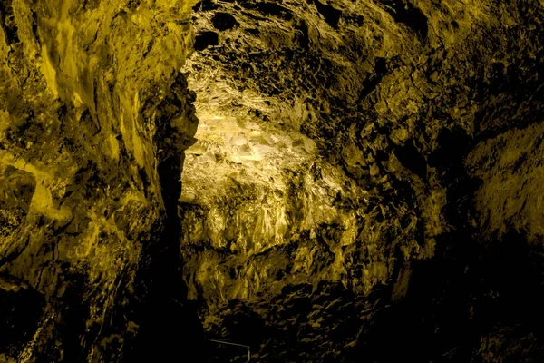 Vulkanikus Barlang Cueva Los Verdes Lanzarote Canary Islands Spanyolország — Stock Fotó