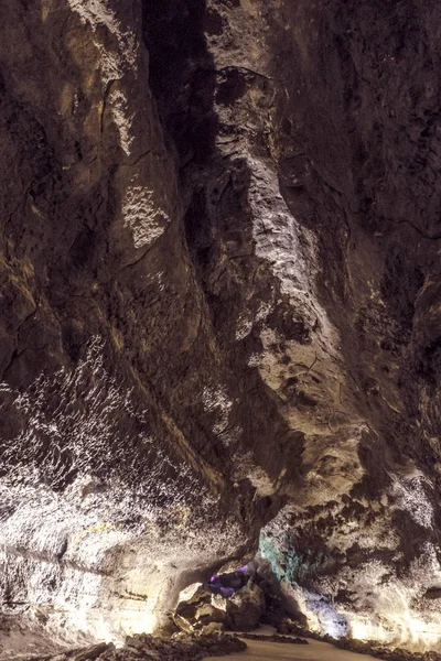 Vulkanische Grot Cueva Los Verdes Lanzarote Canarische Eilanden Spanje — Stockfoto