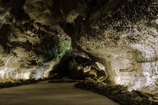 Vulkanikus Barlang Cueva Los Verdes Lanzarote Canary Islands Spanyolország — Stock Fotó