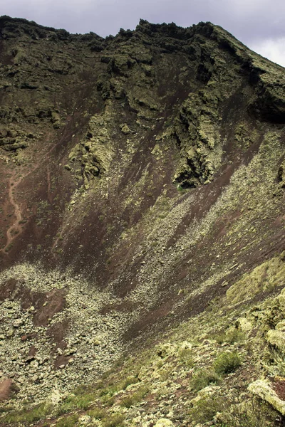 Kráter Vulkán Corona Lanzarote Kanári Szigetek — Stock Fotó