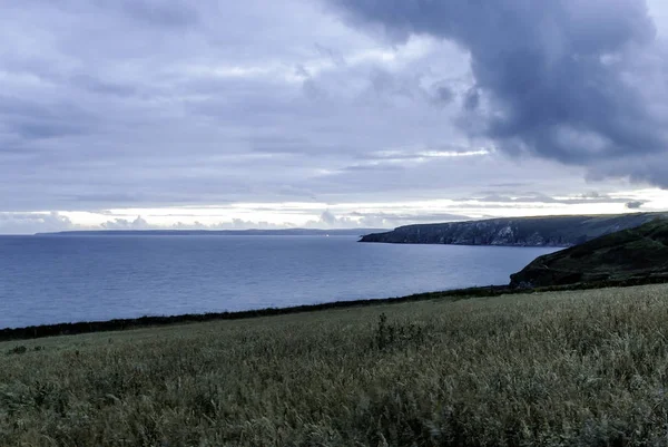 Coucher Soleil Sur Côte Jurassique Devon Dorset Royaume Uni — Photo