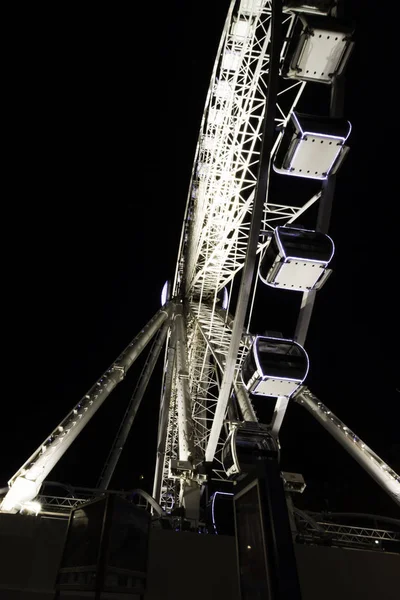 Echo Wheel Liverpool Liverpool Eye Night Quai Quille Bord Rivière — Photo