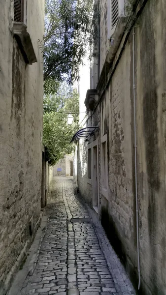 Smalle Straat Historische Stad Van Trogir Kroatië — Stockfoto