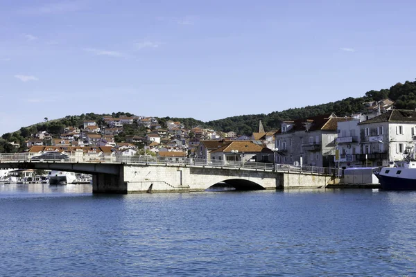 Trogir Bridge Old Bridge Connecting Ciovo Island Trogir Croatia — Stock Photo, Image