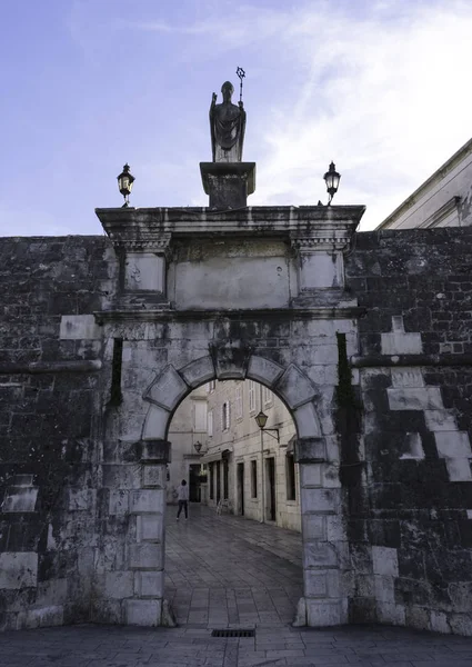 Puerta Norte Del Casco Antiguo Trogir Croacia — Foto de Stock