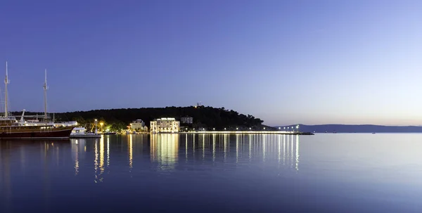 Floating Ship Hotel Osejava Background Makarska Croatia — Stock Photo, Image