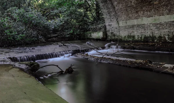 Stream Bruden Virginia Water Surrey Storbritannien - Stock-foto