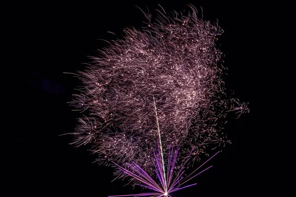 Tűzijáték Bemutató Este Londonban — Stock Fotó