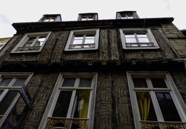 Vannes Old Town Vintage mimarisi, Brittany, Fransa 30 Mayıs 2019