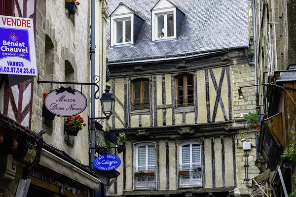 Zabytkowe Architektury Starego Miasta Vannes Bretania Francja Dniu Maja 2019 — Zdjęcie stockowe