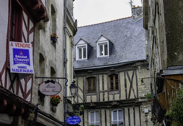 Vintage Arkitektur Gamla Stan Vannes Bretagne Frankrike Den Maj 2019 — Stockfoto