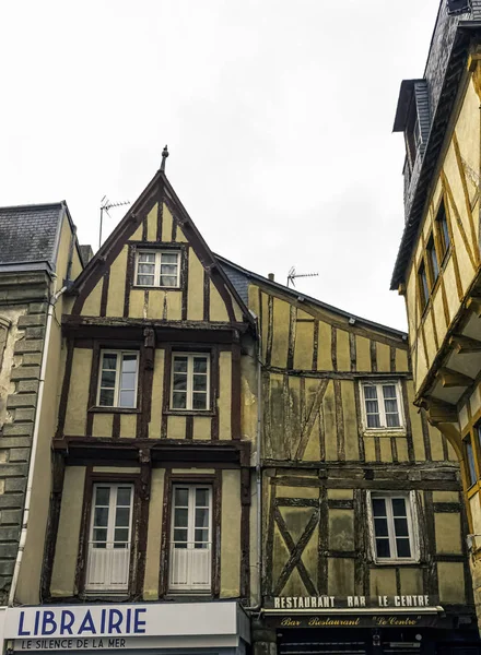 Vintage Architectuur Van Oude Stad Vannes Bretagne Frankrijk Mei 2019 — Stockfoto