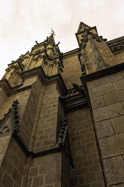 Vannesova Katedrála Cathedrale Saint Pierre Vannes Římskokatolický Kostel Zasvěcený Petrovi — Stock fotografie