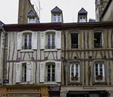 Vannes Old Town Vintage mimarisi, Brittany, Fransa 30 Mayıs 2019