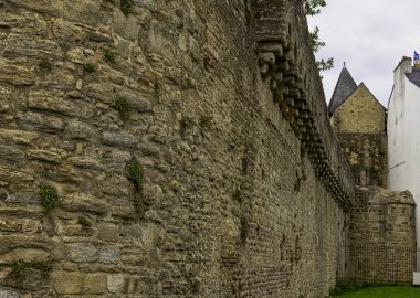 Vannes City Walls, Vannes, Brittany, Fransa 30 Mayıs 2019