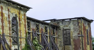 Coupvray 'deki harap Coupvray Şatosu (Chateau de Coupvray), Seine-et-Marne, Ile-de-France, 25 Mayıs 2019