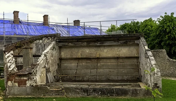 Ruined Side Building Coupvray Castle Chateau Coupvray Coupvray Seine Marne — ストック写真