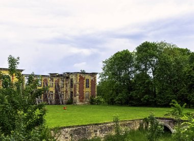 Coupvray 'deki harap Coupvray Şatosu (Chateau de Coupvray), Seine-et-Marne, Ile-de-France, 25 Mayıs 2019