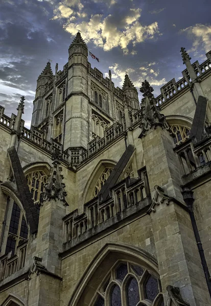 Bath Abbey Bath Somerset Ηνωμένο Βασίλειο Την Δεκεμβρίου 2019 — Φωτογραφία Αρχείου