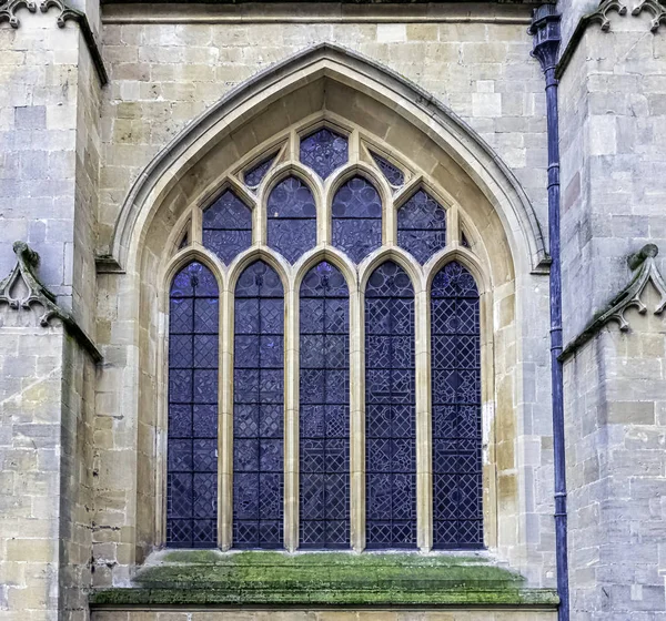 Stained Glass Window Bath Abbey Bath Somerset United Kingdom December — 스톡 사진
