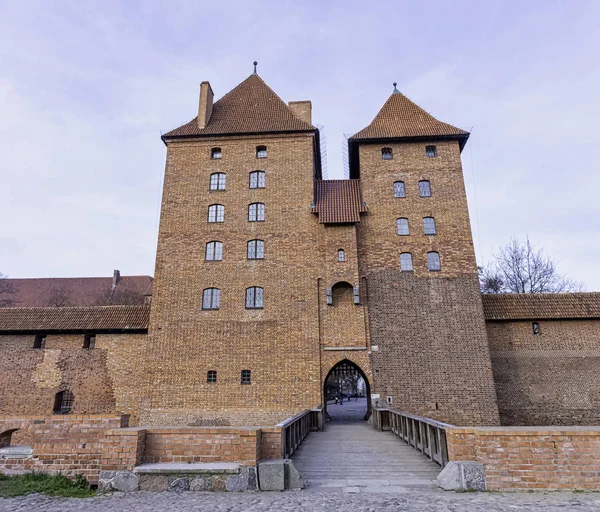 Château Ordre Teutonique Malbork Grand Château Monde Par Superficie Malbork — Photo