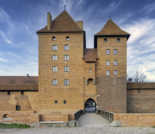Château Ordre Teutonique Malbork Grand Château Monde Par Superficie Malbork — Photo