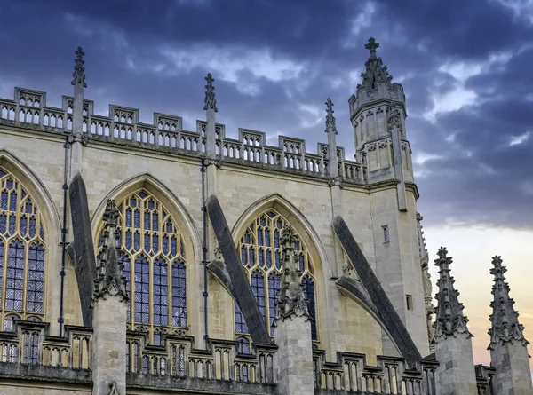 Bath Abbey Bath Somerset Ηνωμένο Βασίλειο Την Δεκεμβρίου 2019 — Φωτογραφία Αρχείου