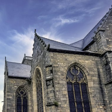 Ploermel, Brittany, Fransa 'daki Saint-Armel Kilisesi (Eglise Saint Armel) 30 Mayıs 2019