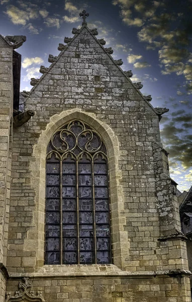Sunrise Saint Armel Parish Church Eglise Saint Armel Ploermel Brittany — 스톡 사진