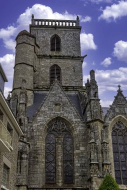 Ploermel, Brittany, Fransa 'daki Saint-Armel Kilisesi (Eglise Saint Armel) 30 Mayıs 2019