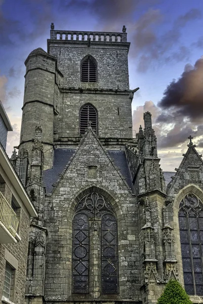 Sunrise Saint Armel Parish Church Eglise Saint Armel Ploermel Bretagne — Stockfoto