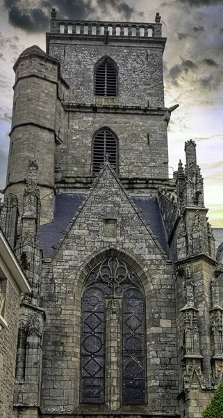 Sunrise Saint Armel Parish Church Eglise Saint Armel Ploermel Bretagne — Stockfoto