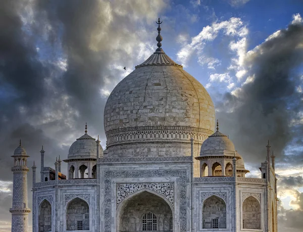 Imagem Coroa Dos Palácios Taj Mahal Dezembro 2018 Agra Uttar — Fotografia de Stock