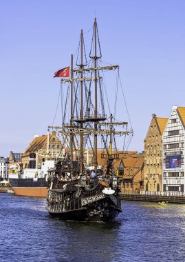 Korsan gemisi - 26 Ağustos 2019 'da Gdansk, Tricity, Pomerania, Polonya' da turistik ilgi