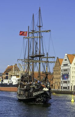 Korsan gemisi - 26 Ağustos 2019 'da Gdansk, Tricity, Pomerania, Polonya' da turistik ilgi