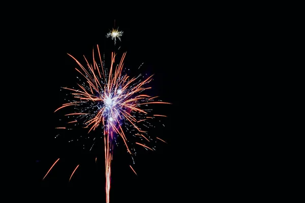 Noche Fuegos Artificiales Londres Reino Unido —  Fotos de Stock