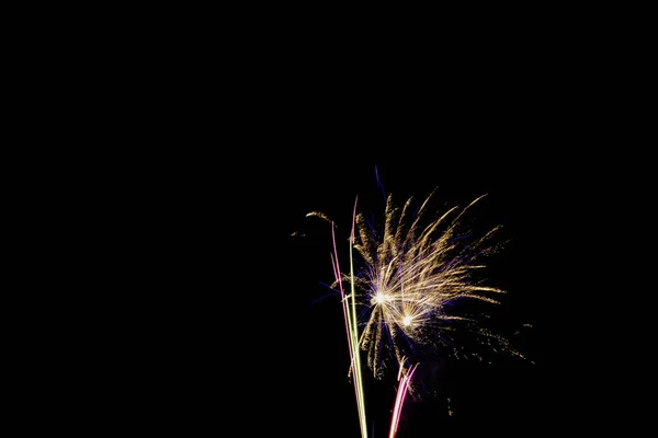 Noche Fuegos Artificiales Londres Reino Unido — Foto de Stock