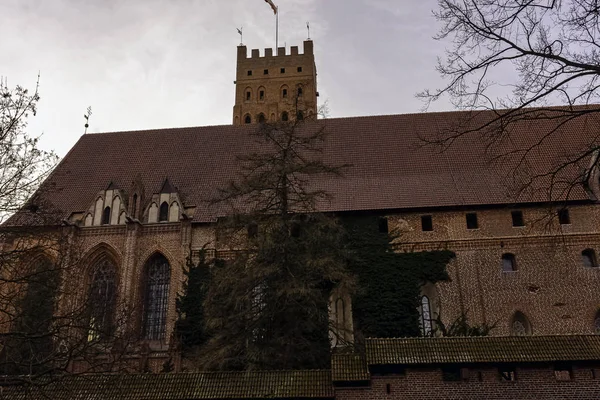 Slottet Den Teutoniska Orden Malbork Det Största Slottet Världen Efter — Stockfoto