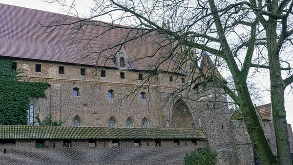 Burg Des Deutschen Ordens Malbork Die Nach Landfläche Größte Burg — Stockfoto