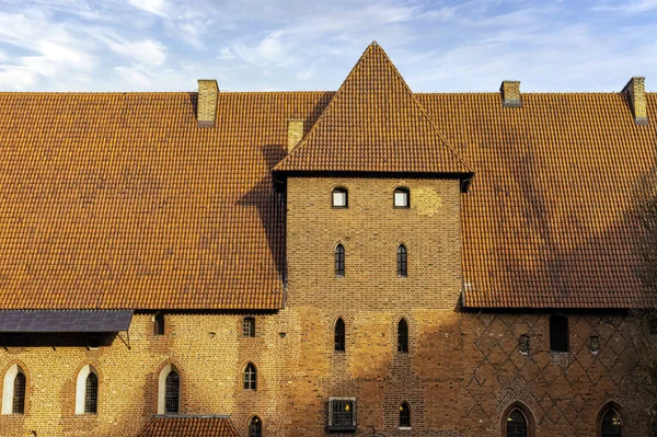 Château Ordre Teutonique Malbork Grand Château Monde Par Superficie Malbork — Photo