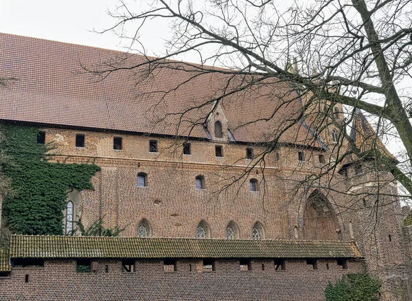 Malbork Taki Tötonik Düzen Kalesi Ocak 2020 Polonya Nın Malbork — Stok fotoğraf